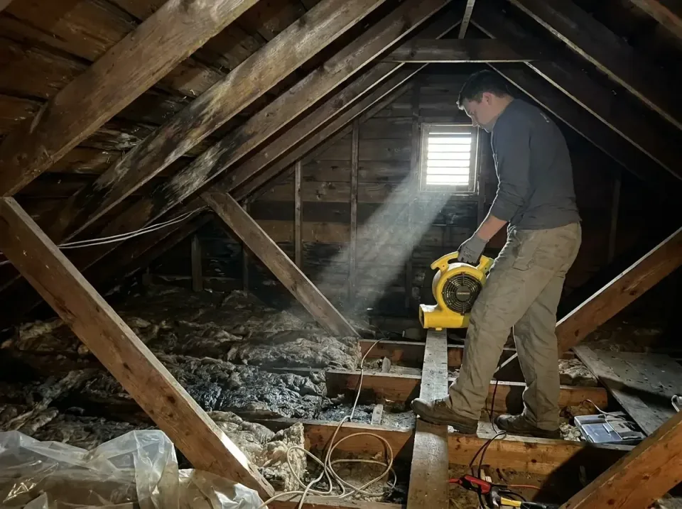 attic-water-damage-drying-proc-007 — frequently asked questions, Emergency Water Extraction & 24/7 Flood Response in Morelan…